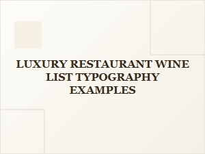 Luxury Wine Lists: Typography for Exquisite Presentation